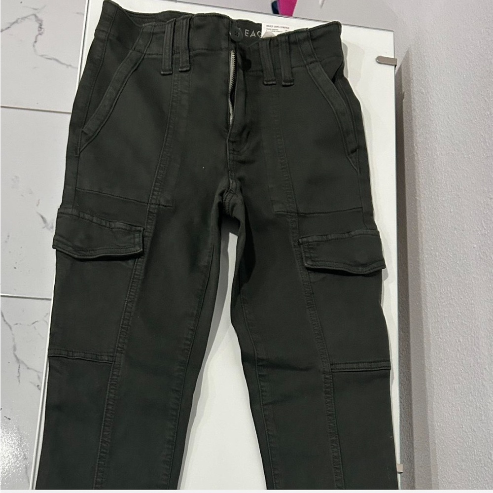 American eagle hi rise jegging green cargos!